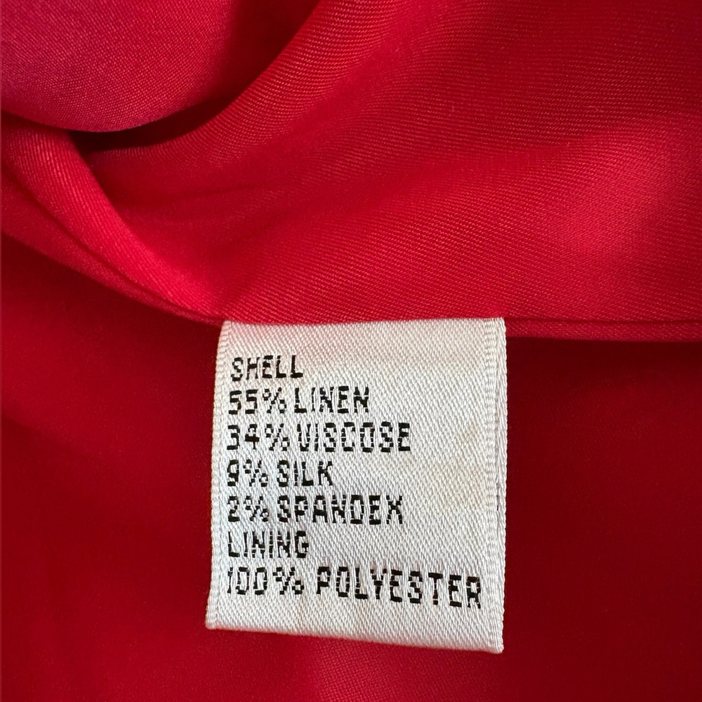 Talbots Red Linen Blazer - Picture 16 of 16